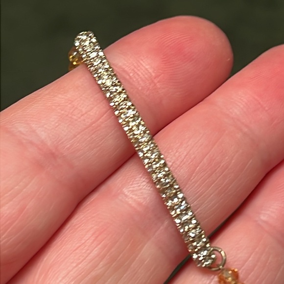 White House Black Market WHBM Sparkly Dainty Cinch Bolo Bracelet - Picture 9 of 9